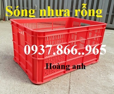 Sọt nhựa rỗng dùng trong nhà máy chế biến nông sản, sóng nhựa, khay nhựa, sọt nhựa đựng đồ đông lạnh