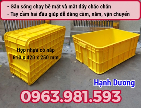 Hộp nhựa có nắp HS017, thùng nhựa cao 25cm