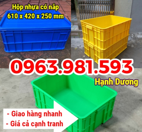 Hộp nhựa có nắp HS017, thùng nhựa cao 25cm