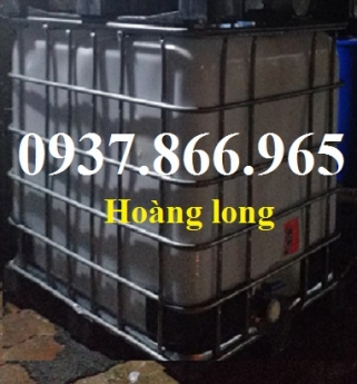 Bồn có khung thép bao quanh, tank nhựa cũ mới, bồn nhựa 1000l, bồn IBC giá rẻ, thanh lý tank nhựa cũ