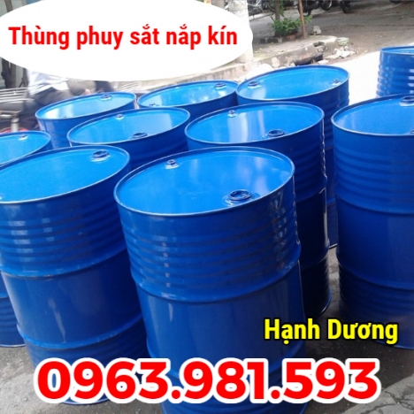 Phuy sắt nắp kín, phuy đựng xăng dầu, phuy 220L