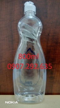 gia công chai lọ nhựa trong suốt 800ml