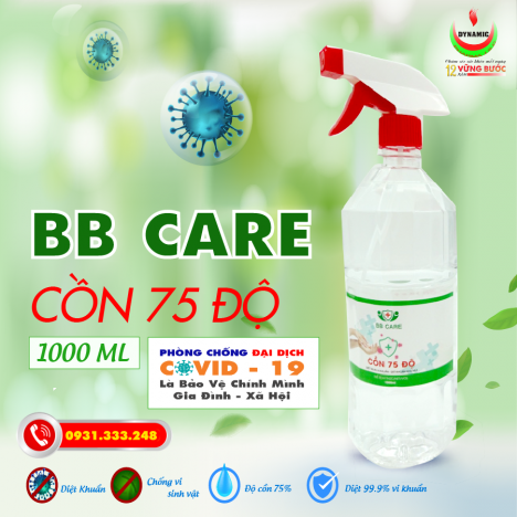 BB CARE CỒN 75 ĐỘ - DIỆT 99,9% VI KHUẨN