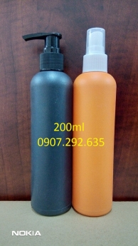 gia công chai lọ nhựa pet đa sắc 200ml