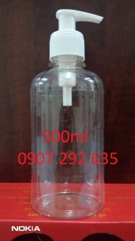gia công chai lọ nhựa trong suốt 500ml