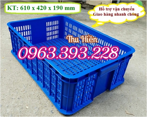 Sọt nhựa rỗng công nghiệp, Sọt nhựa cao 19, sọt nhựa HS009