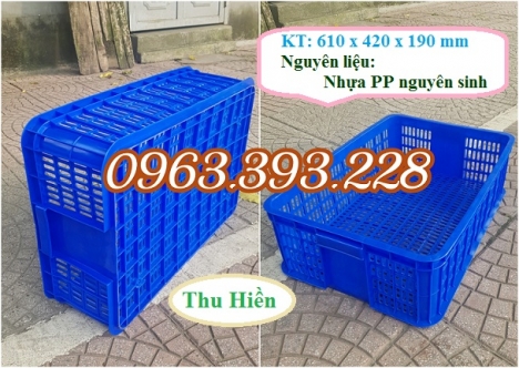 Sọt nhựa rỗng công nghiệp, Sọt nhựa cao 19, sọt nhựa HS009