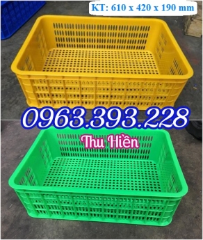 Sọt nhựa rỗng công nghiệp, Sọt nhựa cao 19, sọt nhựa HS009