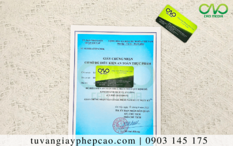 Giấy phép an toàn thực phẩm cơ sở sản xuất bánh mì gừng