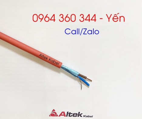 Dây tín hiệu chống cháy 2x1.0, 2x1.5, 2x2.5 + E chống nhiễu