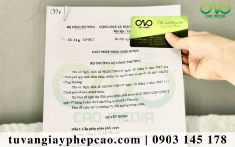 Giấy phép phân phối rượu tại TP.Thủ Đức