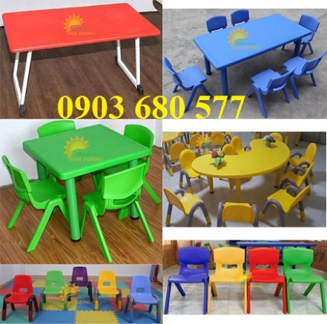 Bàn ghế nhựa cho trẻ mầm non giá rẻ, chất lượng cao