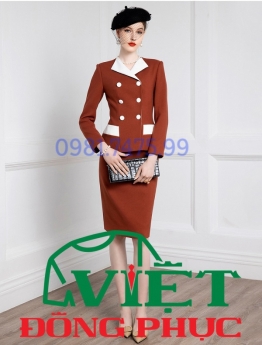 Mẫu đồng phục lễ tân nữ thời trang, thiết kế sang trọng và quyến rũ