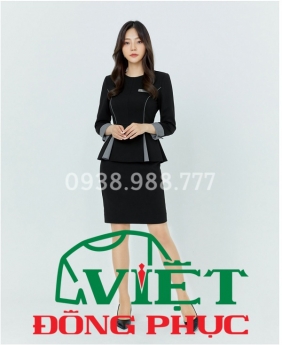 Mẫu đồng phục lễ tân nữ thời trang, thiết kế sang trọng và quyến rũ