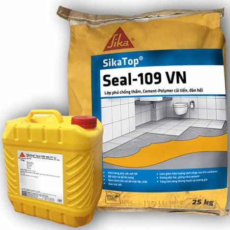 lớp phủ chống thấm, cement - polymer cải tiến đàn hồi SIKATOP SEAL 109