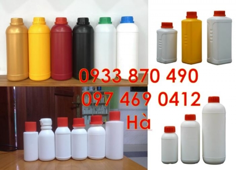 Chai 1L Hóa Chất, Chai nhựa HDPE 1 lít, chai nhựa tròn 1 lít, Chai nhựa 1 lít tròn giá rẻ tại TPHCM