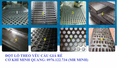 Nhôm đột lỗ chấn gấp kich thước theo yêu cầu