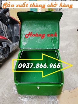 Sản xuất thùng chở hàng nhựa composite tại miền bắc, thùng giao cơm văn phòng có in logo, thùng giao