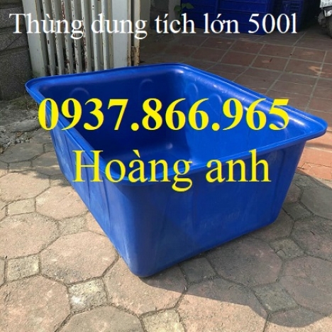 Thùng nhựa hình chữ nhật nuôi tôm,thùng nhựa nuôi cá giống, giá thùng công nghiệp