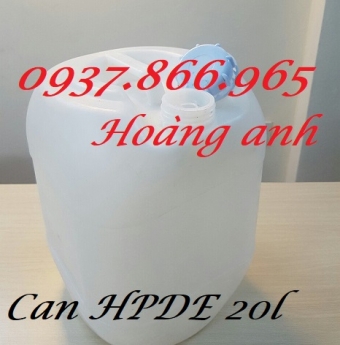 Địa chỉ uy tín cung cấp can nhựa đựng hóa chất, can nhựa 20l, can nhựa 20 vuông màu trắng