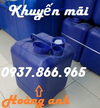 Địa chỉ uy tín cung cấp can nhựa đựng hóa chất, can nhựa 20l, can nhựa 20 vuông màu trắng