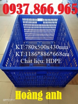 Sọt nhựa rỗng dùng giao hàng nhanh, sóng nhựa có bánh xe, sọt nhựa dùng trong ngành da dày