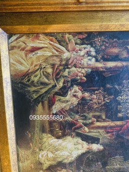 Giao lưu bức tranh sơn dầu decor nhỏ xinh