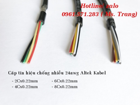 Cáp tín hiệu chống nhiễu 2x0.22, 4x0.22, 6x0.22, 8x0.22
