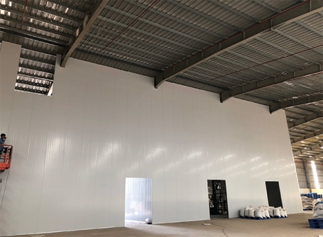Tôn Vách Panel Rockwool Sóng Gân Dày 75MM