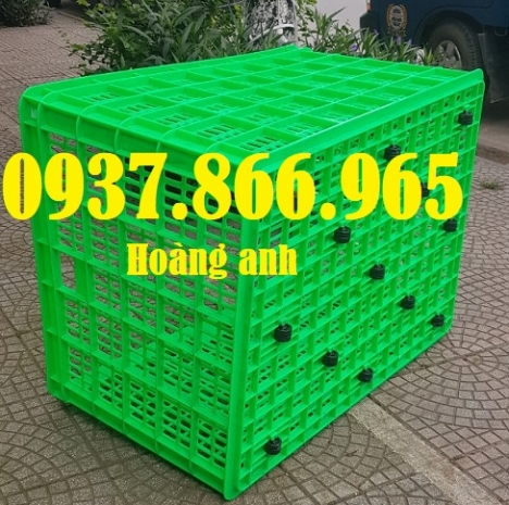 Sọt nhựa rỗng dùng giao hàng nhanh, sóng nhựa có bánh xe, sọt nhựa dùng trong ngành da dày