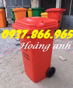 Bán xe gom rác, thùng gom rác 240l, thùng rác nhựa HDPE, thùng rác giá rẻ tại miền bắc