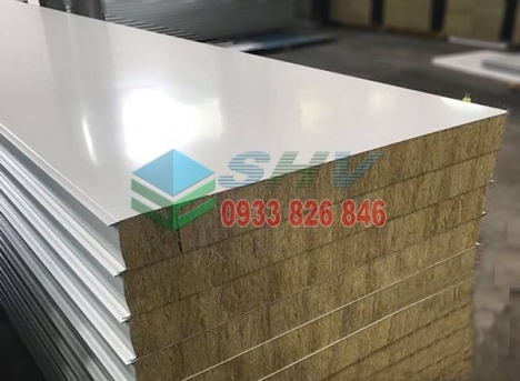 Tôn Panel Rockwool Phẳng Dày 75MM