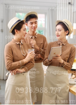 Mẫu quần áo phục vụ bàn kiểu dáng thời trang, trẻ trung, năng động