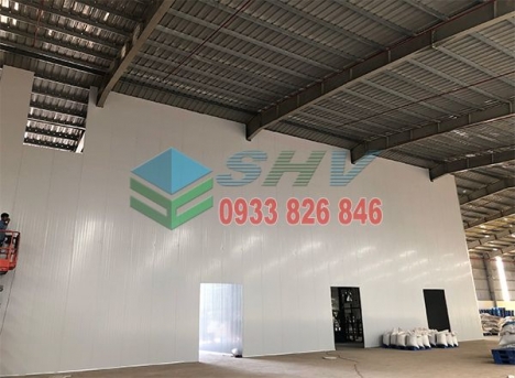 Tôn Vách Panel Rockwool Sóng Gân Dày 100MM