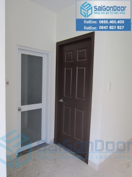 Cửa gỗ công nghiệp HDF phòng ngủ giá chỉ 2.250.000đ/bộ
