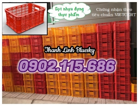 Thùng nhựa rỗng Hs018, thùng nhựa hở Hs018, sóng nhựa hở