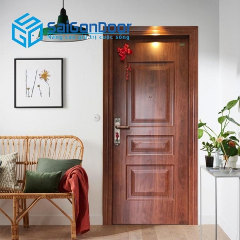 Cửa thép vân gỗ cao cấp tại Saigondoor