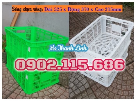 Thùng nhựa rỗng Hs018, thùng nhựa hở Hs018, sóng nhựa hở