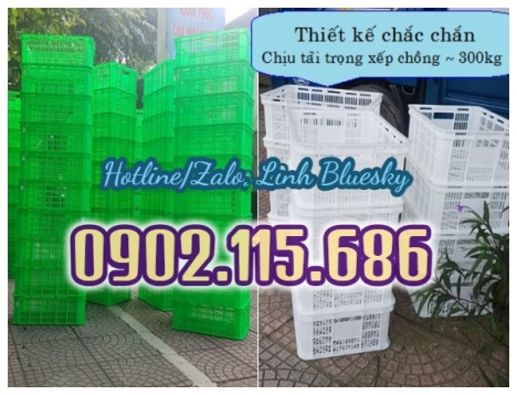 Thùng nhựa rỗng Hs018, thùng nhựa hở Hs018, sóng nhựa hở