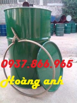 Phuy sắt cũ trồng cây, phuy sắt đựng chất nhuộn, phuy sắt dùng trong nghiệp