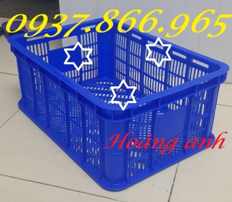 Thùng nhựa HS 018, sọt nhựa đựng thực phẩm sạch, sọt nhựa đựng trong may mặc