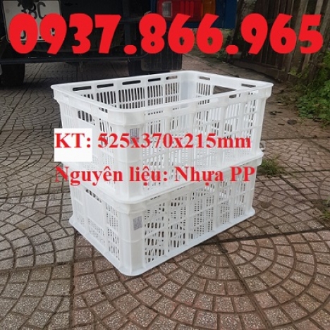 Thùng nhựa HS 018, sọt nhựa đựng thực phẩm sạch, sọt nhựa đựng trong may mặc