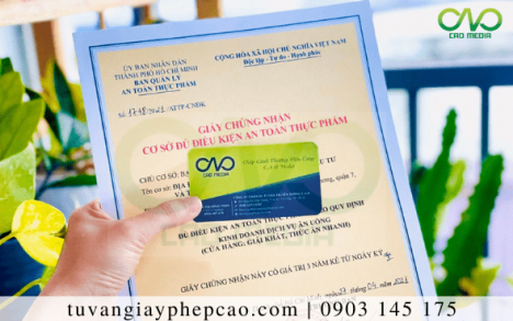 Giấy phép ATTP cơ sở sản xuất bánh bao mè đen