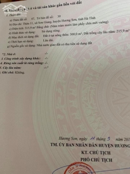 Chính chủ cần bán mấy lô đất đẹp tại Hương Sơn, Hà Tĩnh.