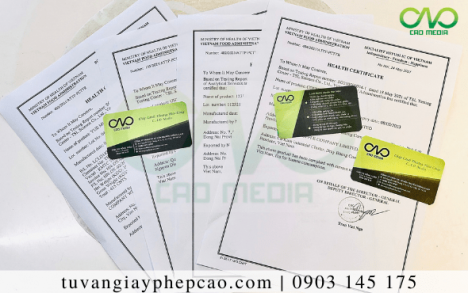 Hồ sơ chuẩn bị để rau củ hỗn hợp đóng gói xin giấy chứng nhận y tế