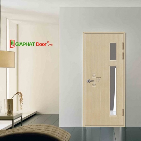 Mẫu Cửa Nhựa Hàn Quốc Phủ Vân Gỗ có Ô Kính giá chỉ từ 3.200.000vnd/bộ