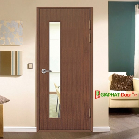 Mẫu Cửa Nhựa Hàn Quốc Phủ Vân Gỗ có Ô Kính giá chỉ từ 3.200.000vnd/bộ