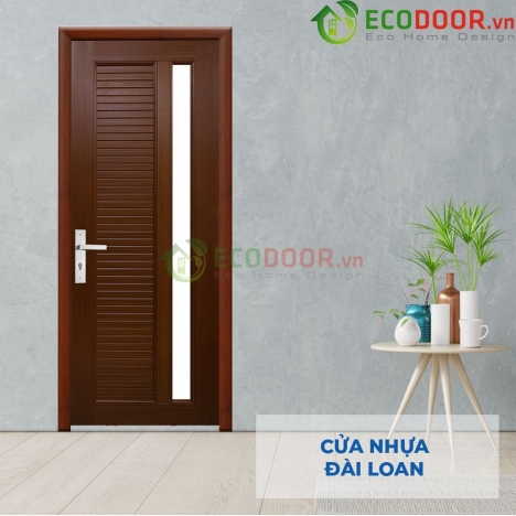 Cửa nhựa giả gỗ Đài Loan giá rẻ lắp cho phòng tắm