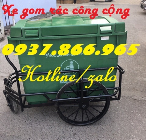 Thùng rác 660l có bánh xe, xe thu gom rác thải, thùng rác gom rác công cộng