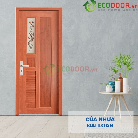 Cửa nhựa giả gỗ Đài Loan giá rẻ lắp cho phòng tắm